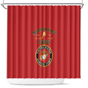Montford Point Marines Shower Curtain African American Heroes Red - African Pride