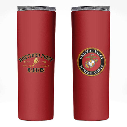 Montford Point Marines Skinny Tumbler African American Heroes Red - African Pride