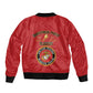 Montford Point Marines Sleeve Zip Bomber Jacket African American Heroes Red - African Pride