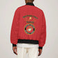 Montford Point Marines Sleeve Zip Bomber Jacket African American Heroes Red - African Pride