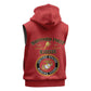 Montford Point Marines Sleeveless Hoodie African American Heroes Red - African Pride
