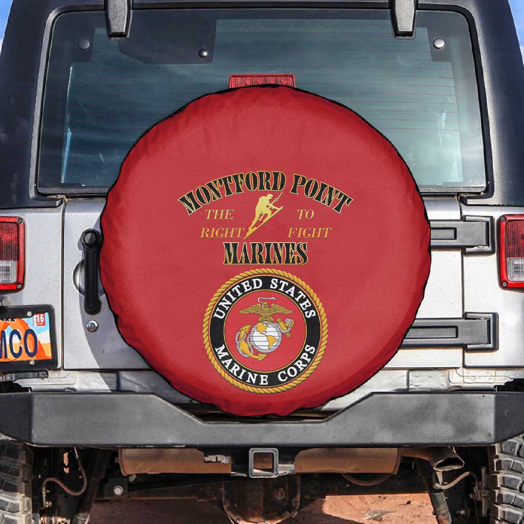 Montford Point Marines Spare Tire Cover African American Heroes Red - African Pride