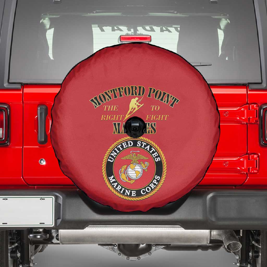 Montford Point Marines Spare Tire Cover African American Heroes Red - African Pride