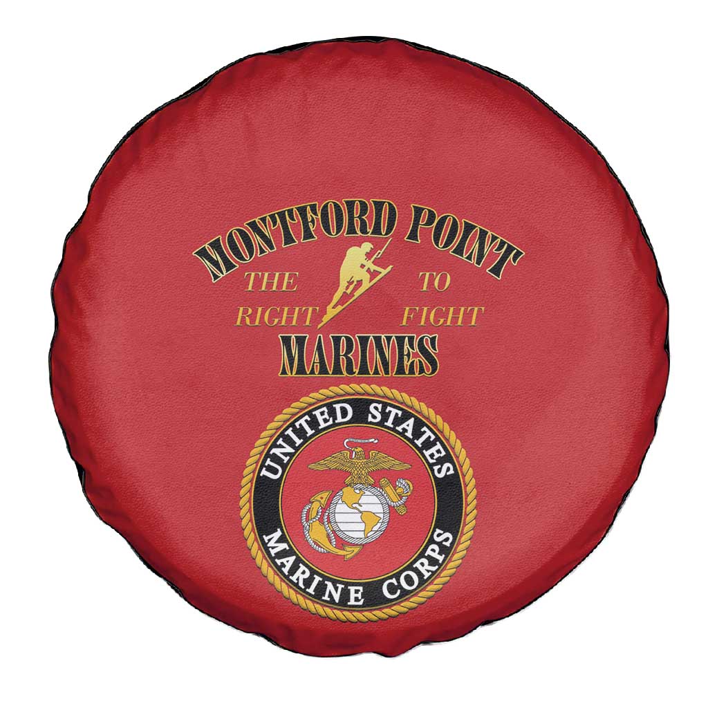 Montford Point Marines Spare Tire Cover African American Heroes Red - African Pride