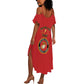 Montford Point Marines Summer Maxi Dress African American Heroes Red - African Pride
