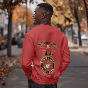 Montford Point Marines Sweatshirt African American Heroes Red - African Pride