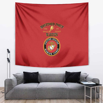 Montford Point Marines Tapestry African American Heroes Red - African Pride