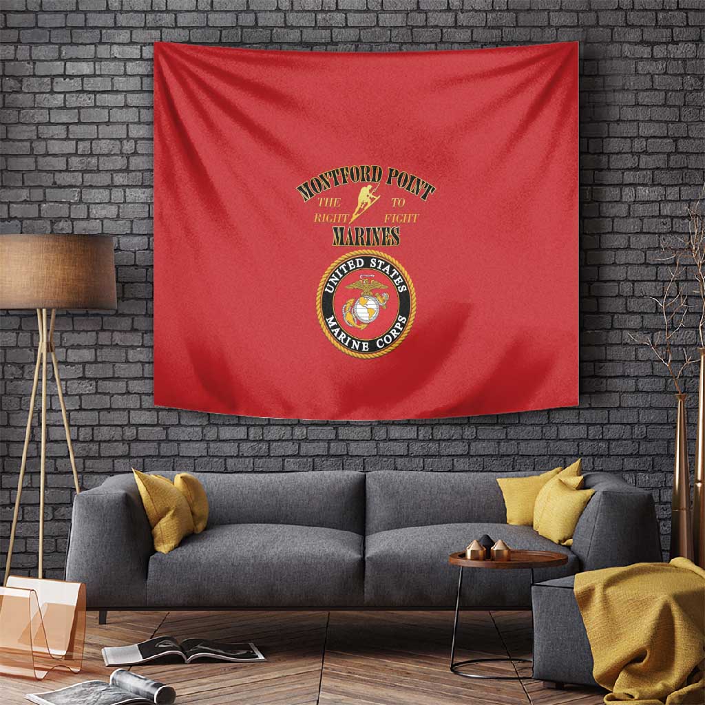 Montford Point Marines Tapestry African American Heroes Red - African Pride