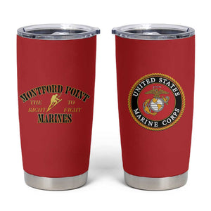Montford Point Marines Tumbler Cup African American Heroes Red - African Pride