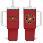 Montford Point Marines Tumbler With Handle African American Heroes Red - African Pride