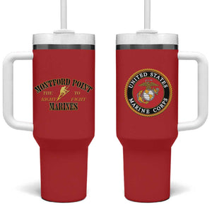 Montford Point Marines Tumbler With Handle African American Heroes Red - African Pride