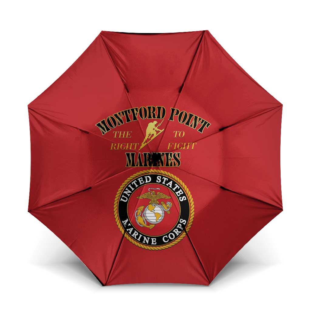 African American Marine Corps Legacy Umbrella Montford Point Heritage Red