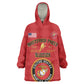 Montford Point Marines Wearable Blanket Hoodie African American Heroes Red - African Pride