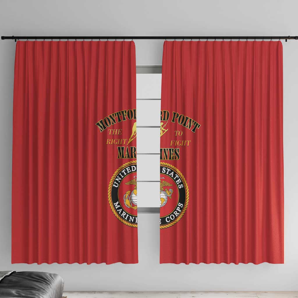 Montford Point Marines Window Curtain African American Heroes Red - African Pride