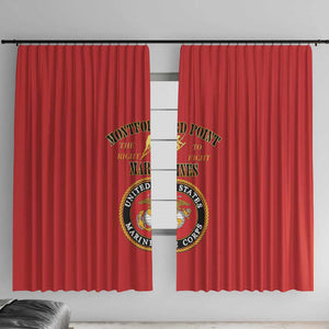 Montford Point Marines Window Curtain African American Heroes Red - African Pride