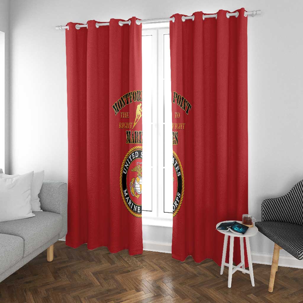 Montford Point Marines Window Curtain African American Heroes Red - African Pride