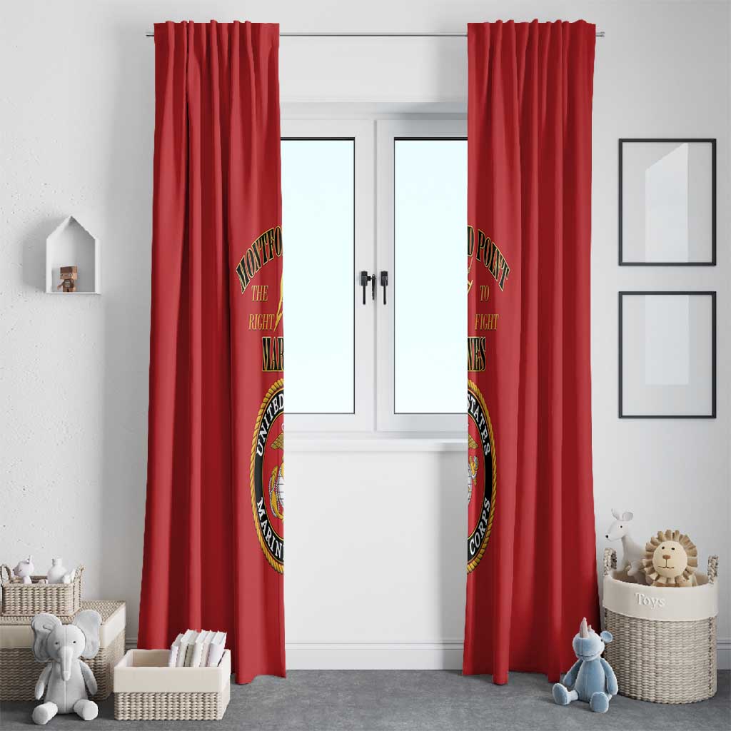Montford Point Marines Window Curtain African American Heroes Red - African Pride