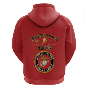 Montford Point Marines Zip Hoodie African American Heroes Red - African Pride