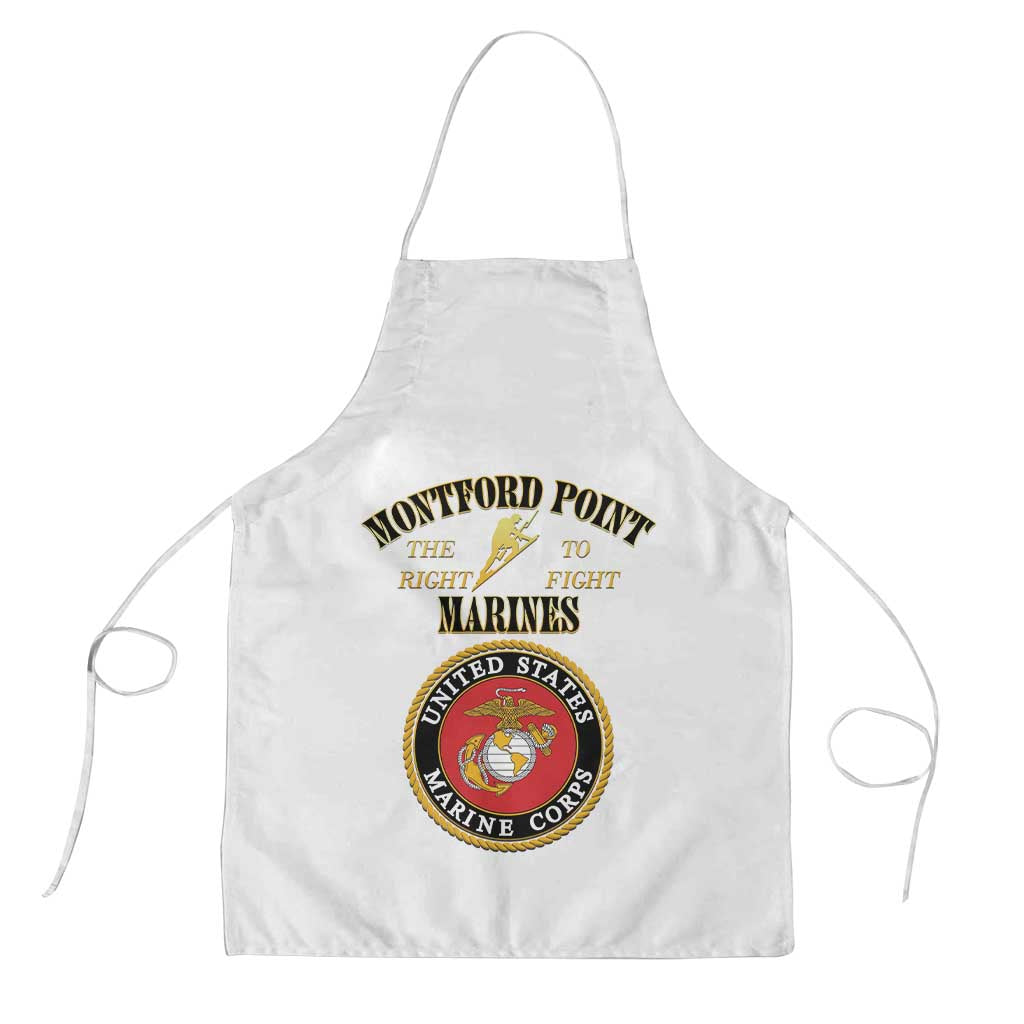 African American Marine Corps Legacy Apron Montford Point Heritage White
