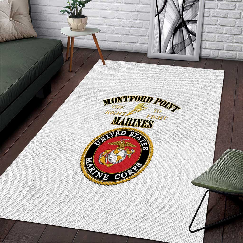 Montford Point Marines Area Rug African American Heroes White - African Pride