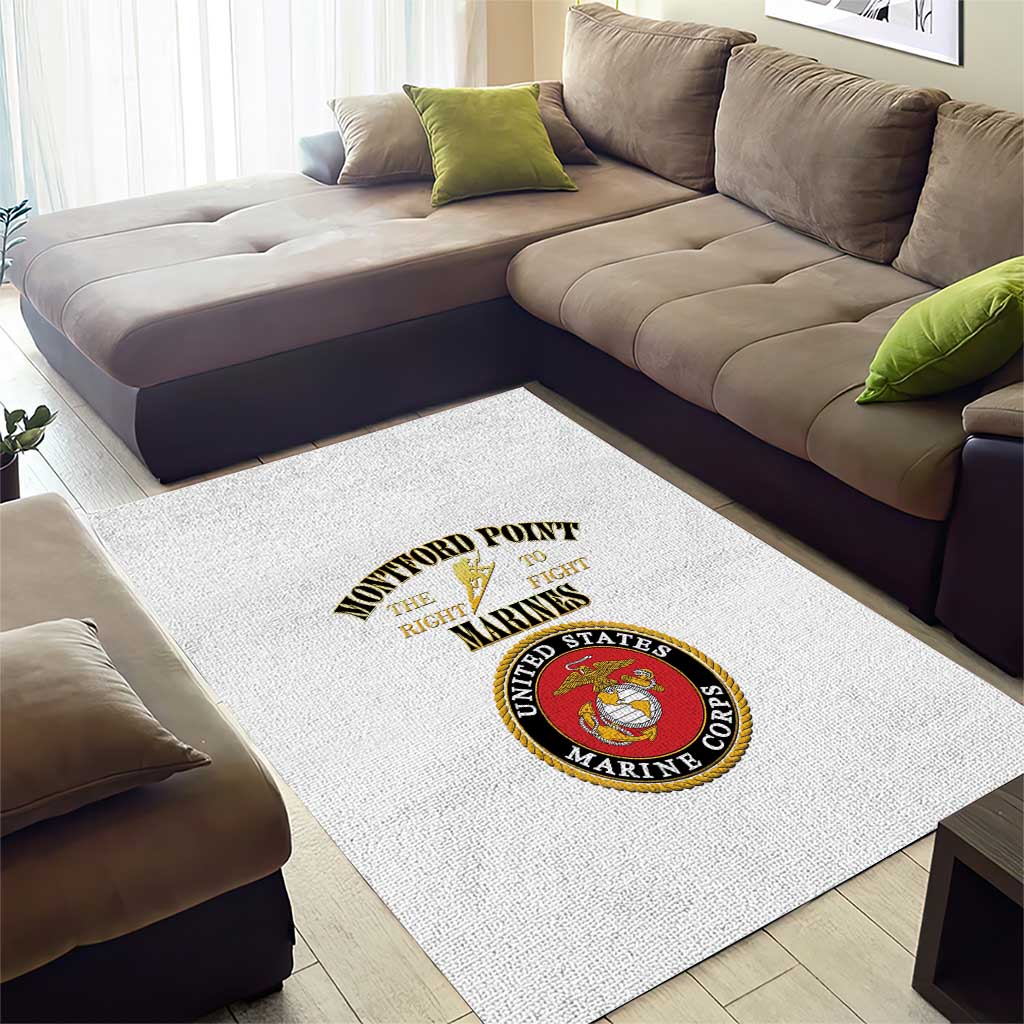 Montford Point Marines Area Rug African American Heroes White - African Pride