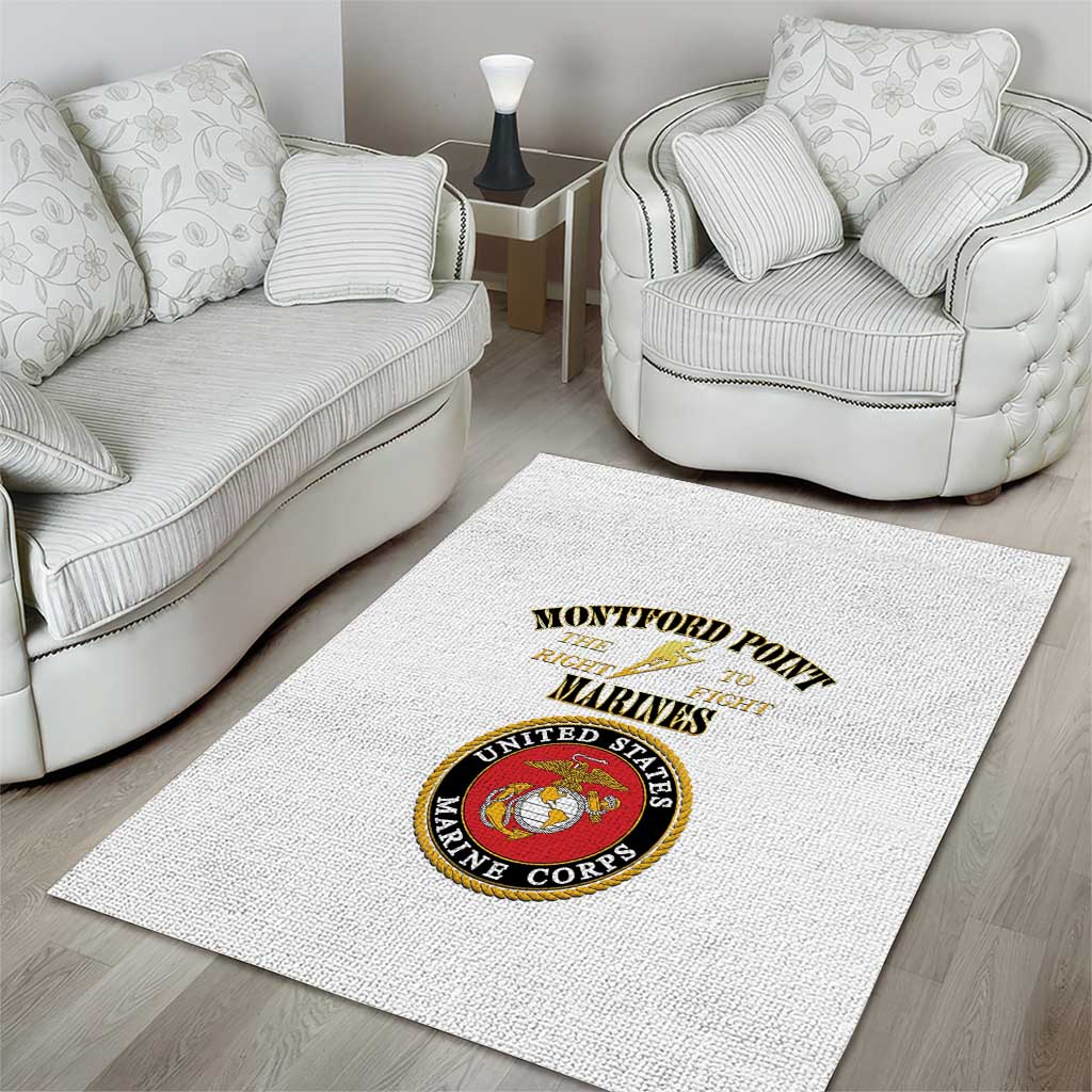 Montford Point Marines Area Rug African American Heroes White - African Pride