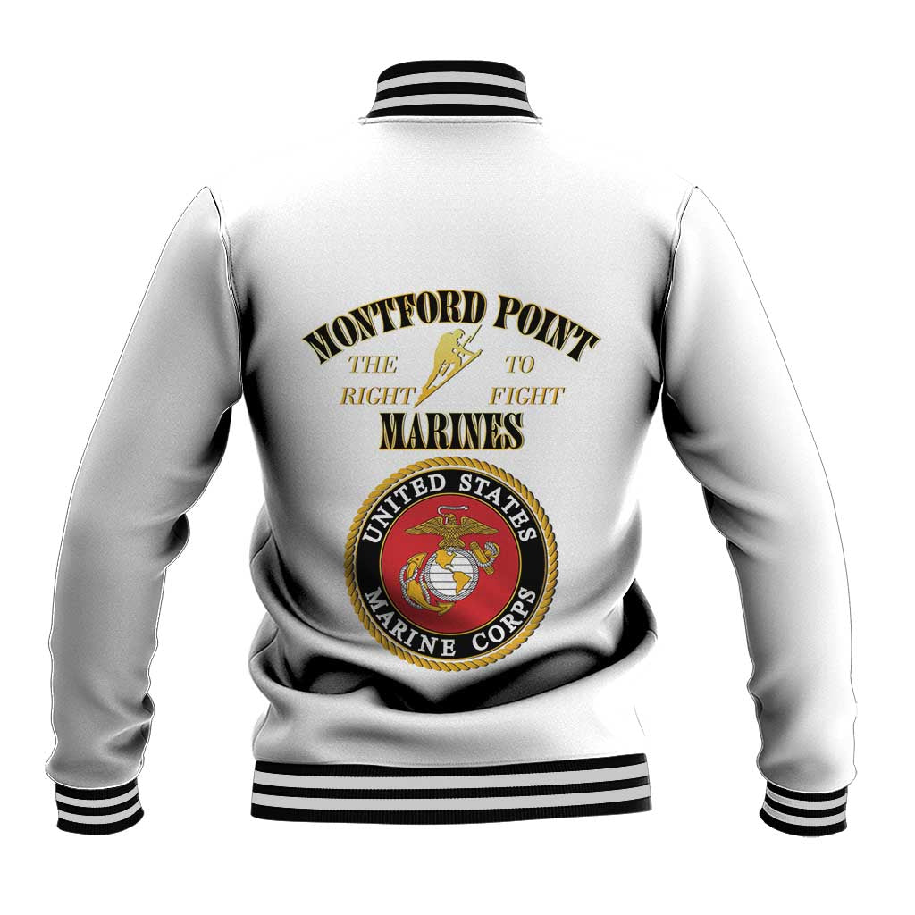 Montford Point Marines Baseball Jacket African American Heroes White - African Pride