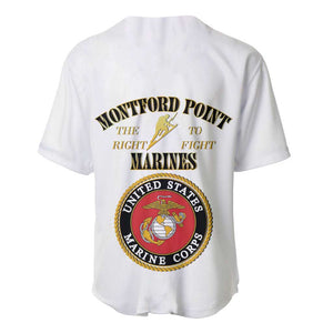 Montford Point Marines Baseball Jersey African American Heroes White - African Pride