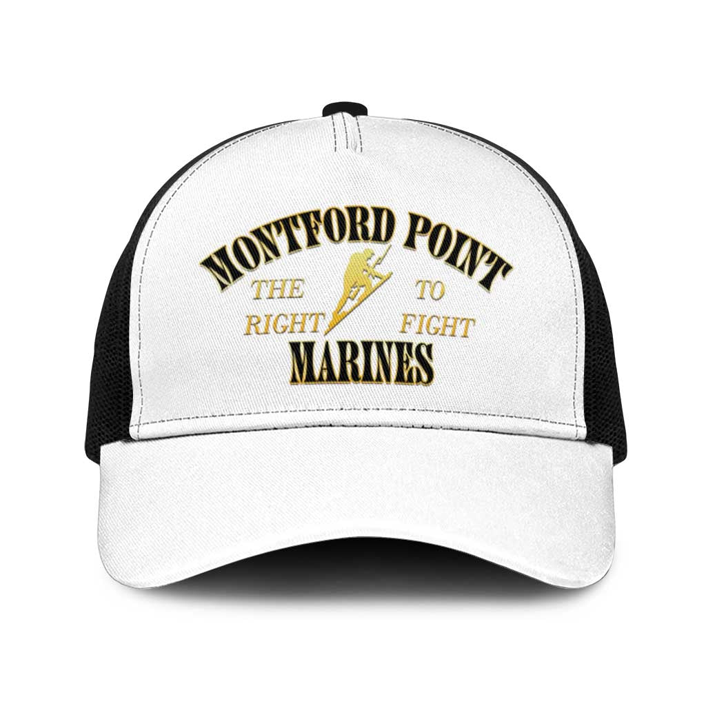 Montford Point Marines Baseball Net Cap African American Heroes White - African Pride
