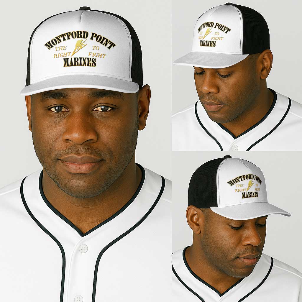 Montford Point Marines Baseball Net Cap African American Heroes White - African Pride