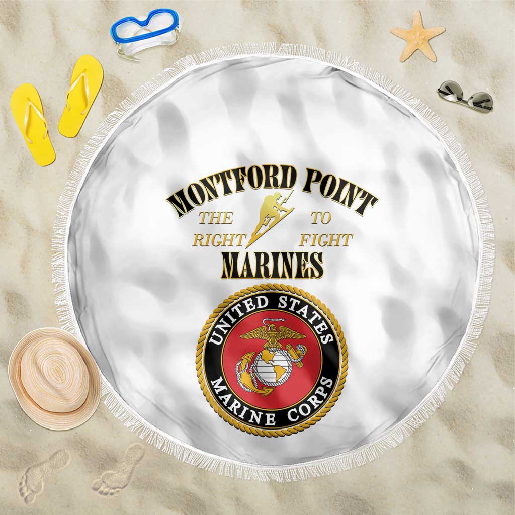 Montford Point Marines Beach Blanket African American Heroes White - African Pride