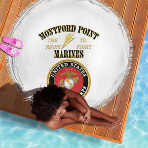 Montford Point Marines Beach Blanket African American Heroes White - African Pride