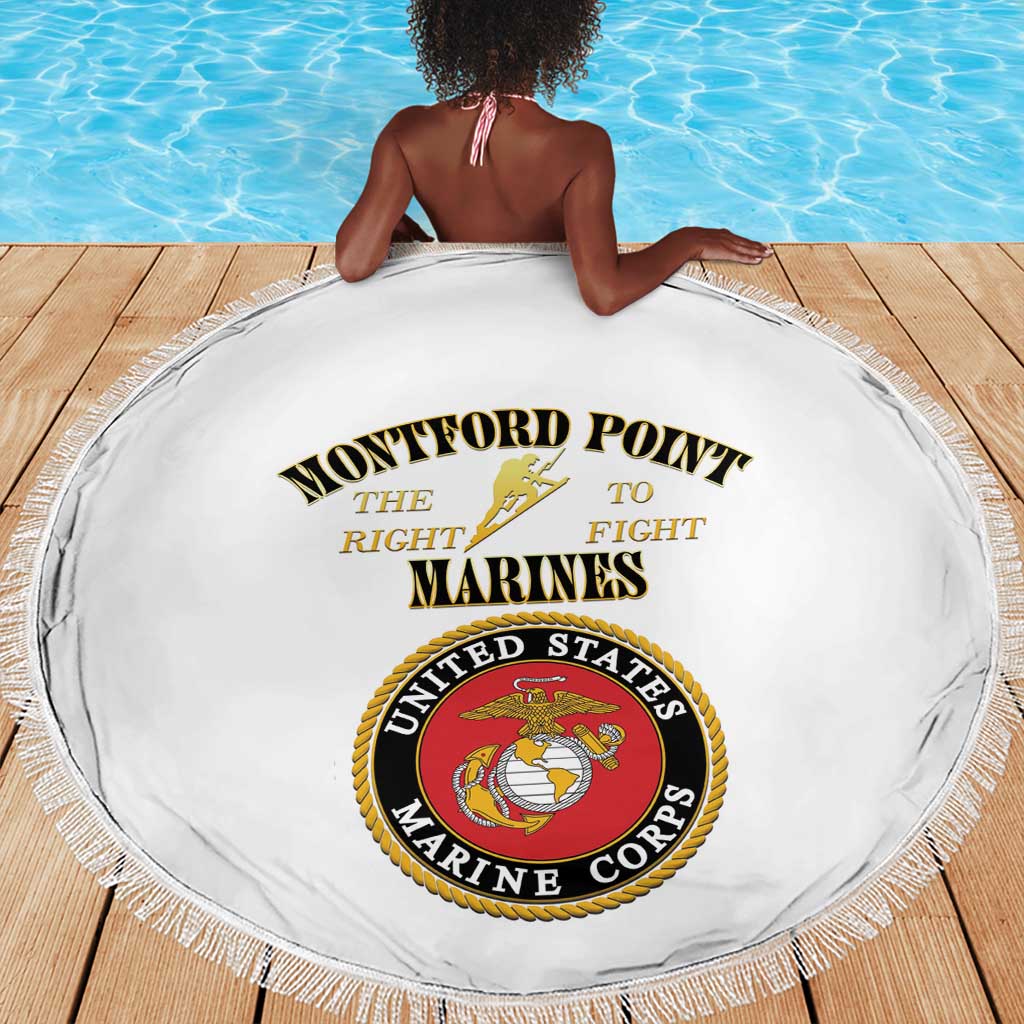Montford Point Marines Beach Blanket African American Heroes White - African Pride