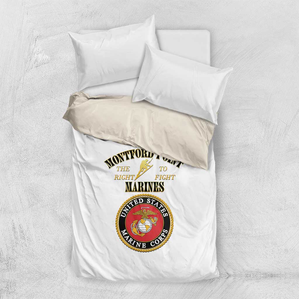 Montford Point Marines Bedding Set African American Heroes White - African Pride