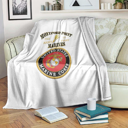 Montford Point Marines Blanket African American Heroes White - African Pride