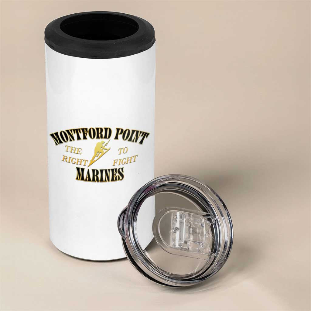 Montford Point Marines 4 in 1 Can Cooler Tumbler African American Heroes White - African Pride
