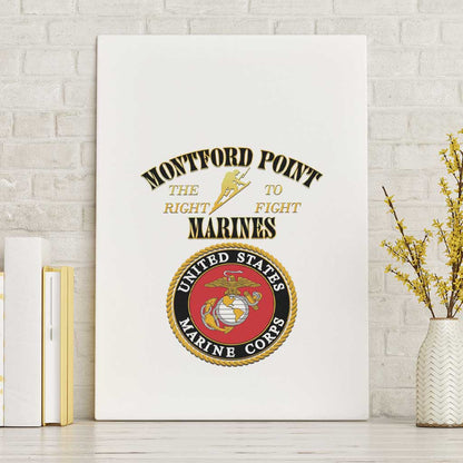 Montford Point Marines Canvas Wall Art African American Heroes White - African Pride