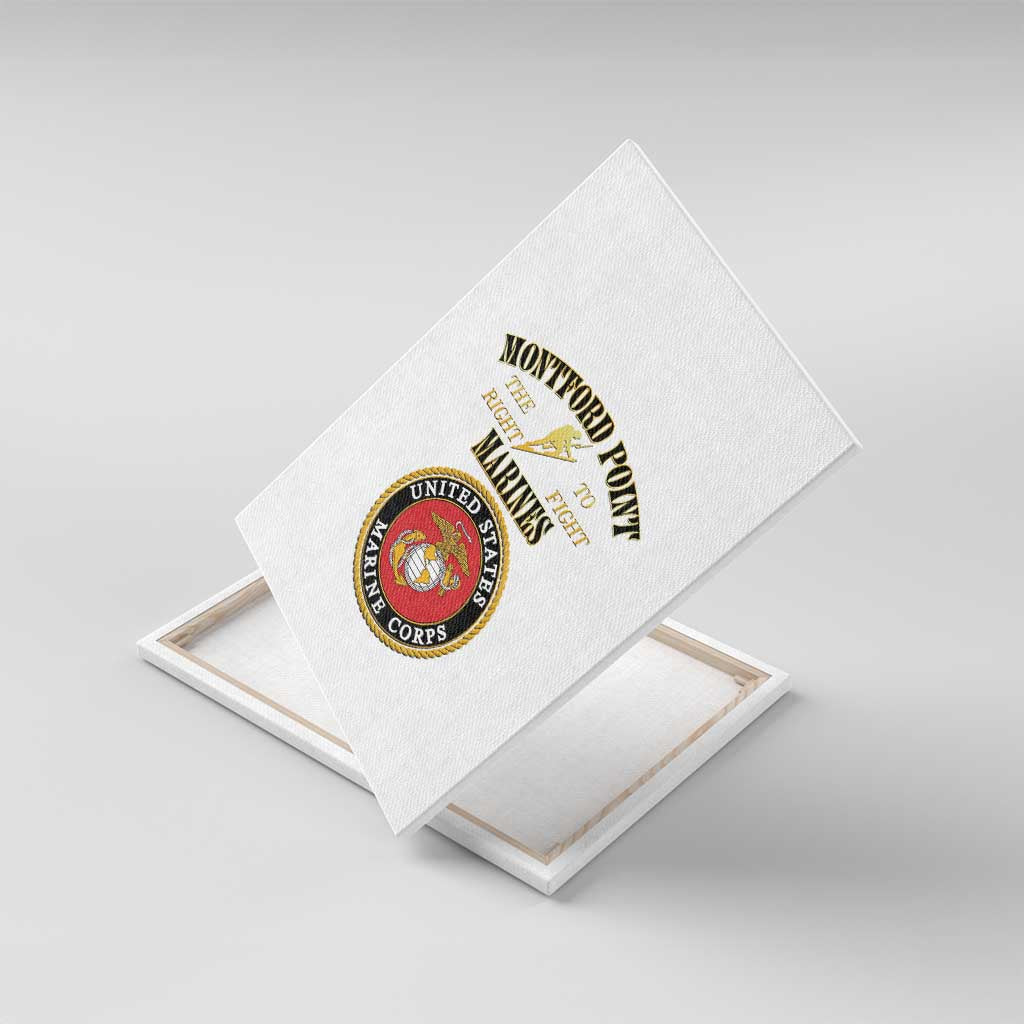 Montford Point Marines Canvas Wall Art African American Heroes White - African Pride