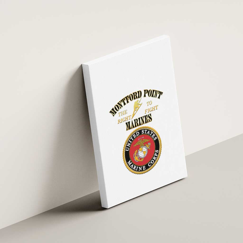 Montford Point Marines Canvas Wall Art African American Heroes White - African Pride