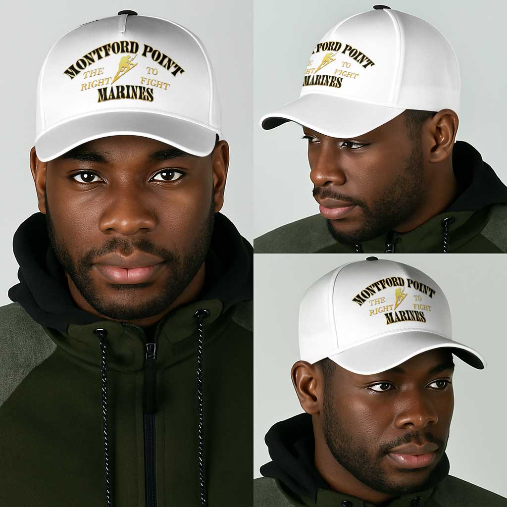 Montford Point Marines Classic Cap African American Heroes White - African Pride