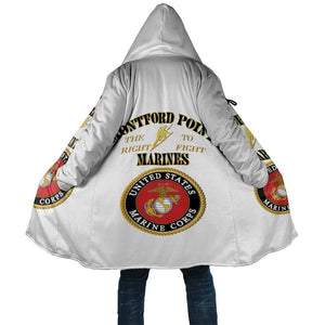 African American Marine Corps Legacy Cloak Montford Point Heritage White