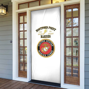 African American Marine Corps Legacy Door Cover Montford Point Heritage White