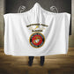 Montford Point Marines Hooded Blanket African American Heroes White - African Pride