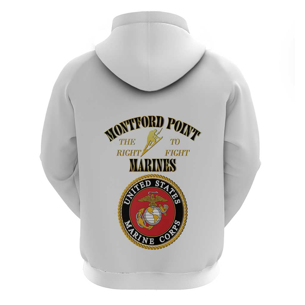 Montford Point Marines Hoodie African American Heroes White - African Pride