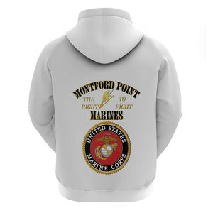 Montford Point Marines Hoodie African American Heroes White - African Pride