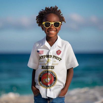 Montford Point Marines Kid Hawaiian Shirt African American Heroes White - African Pride