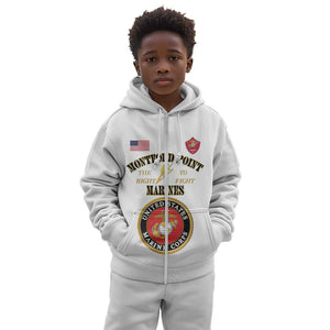 Montford Point Marines Kid Hoodie African American Heroes White - African Pride