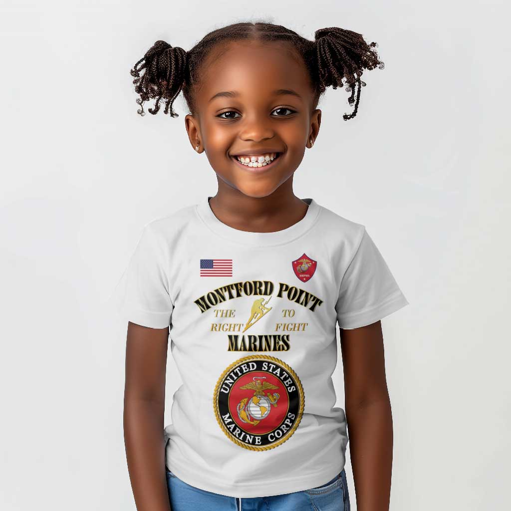 Montford Point Marines Kid T shirt African American Heroes White - African Pride