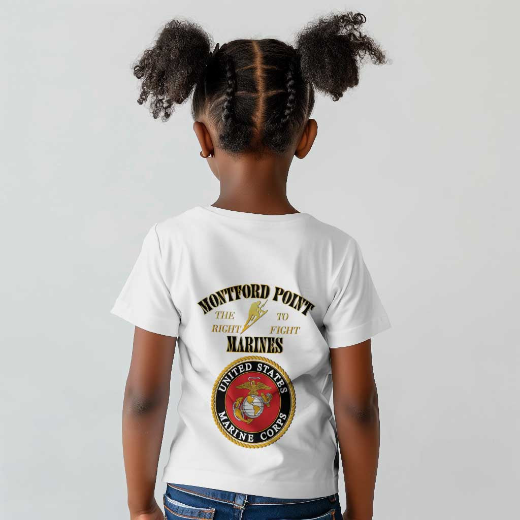 Montford Point Marines Kid T shirt African American Heroes White - African Pride
