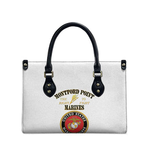 African American Marine Corps Legacy Leather Bag Montford Point Heritage White